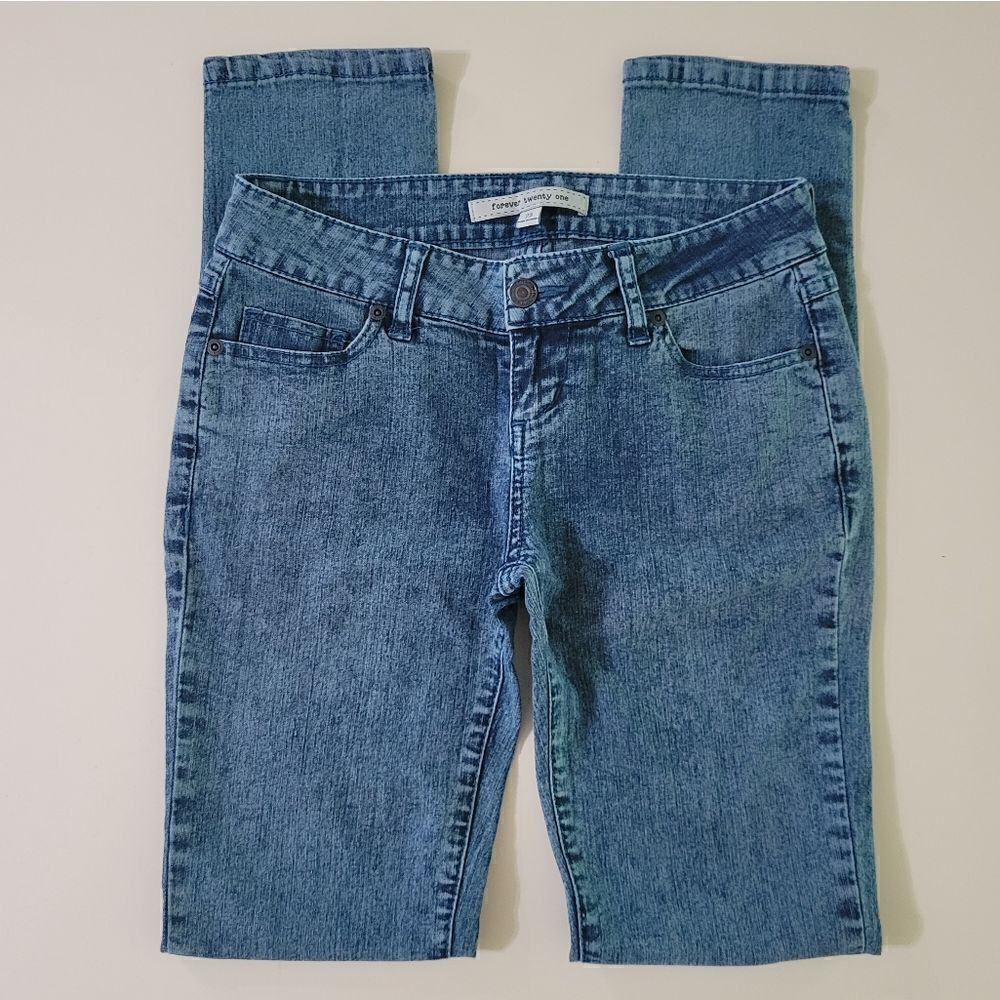 Forever 21 Women's Blue Skinny Denim Jeans